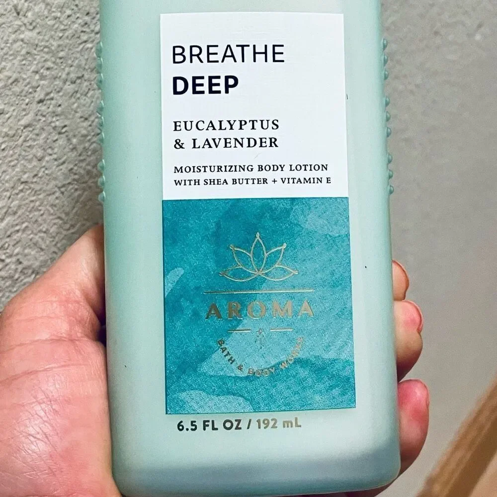 NWT 3 Bath & Body Works Aromatherapy BREATH DEEP EUCALYPTUS LAVENDER Body Lotion